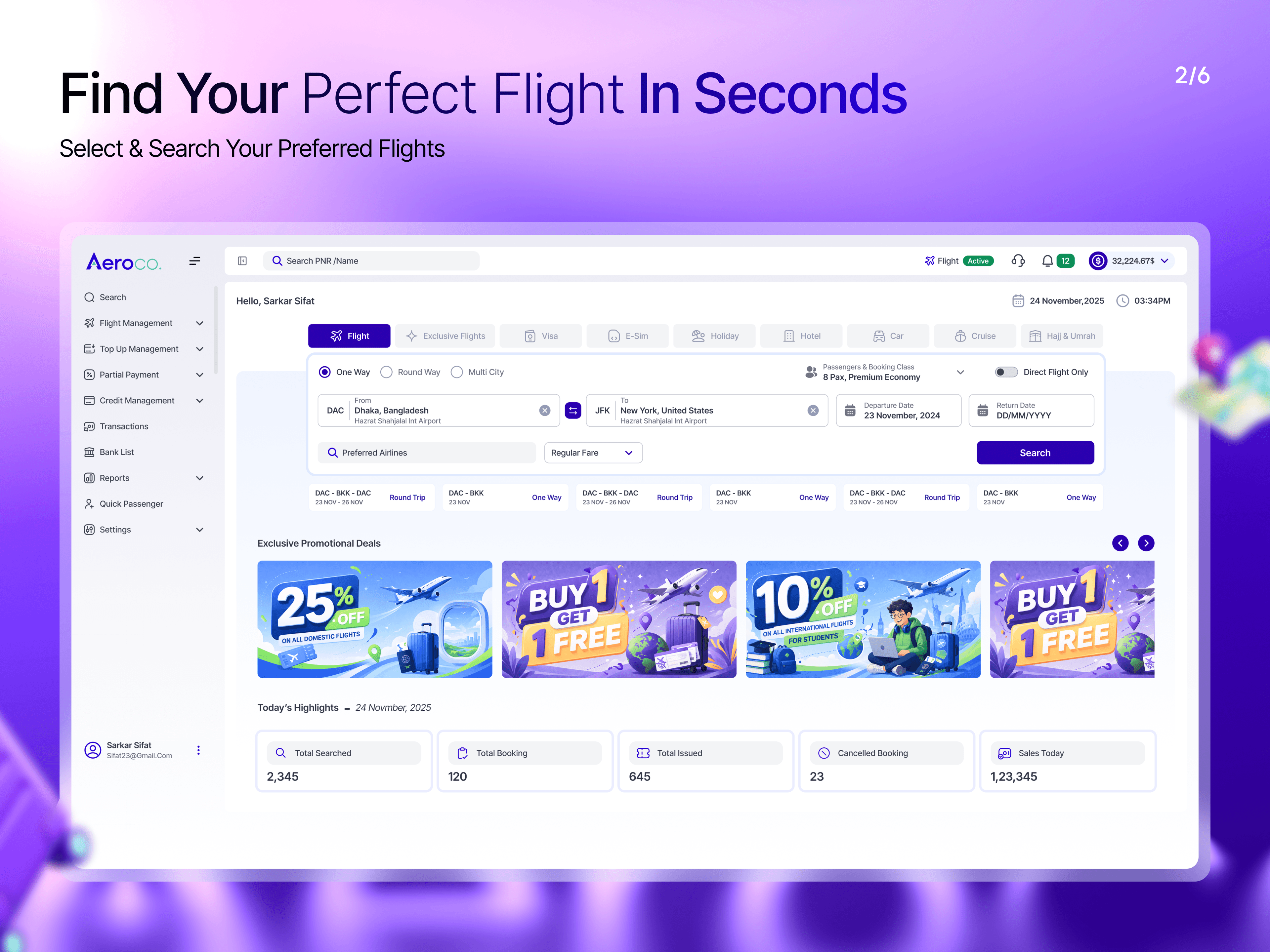 Aeroco - White Label OTA & Travel Booking Platform thumbnail 2