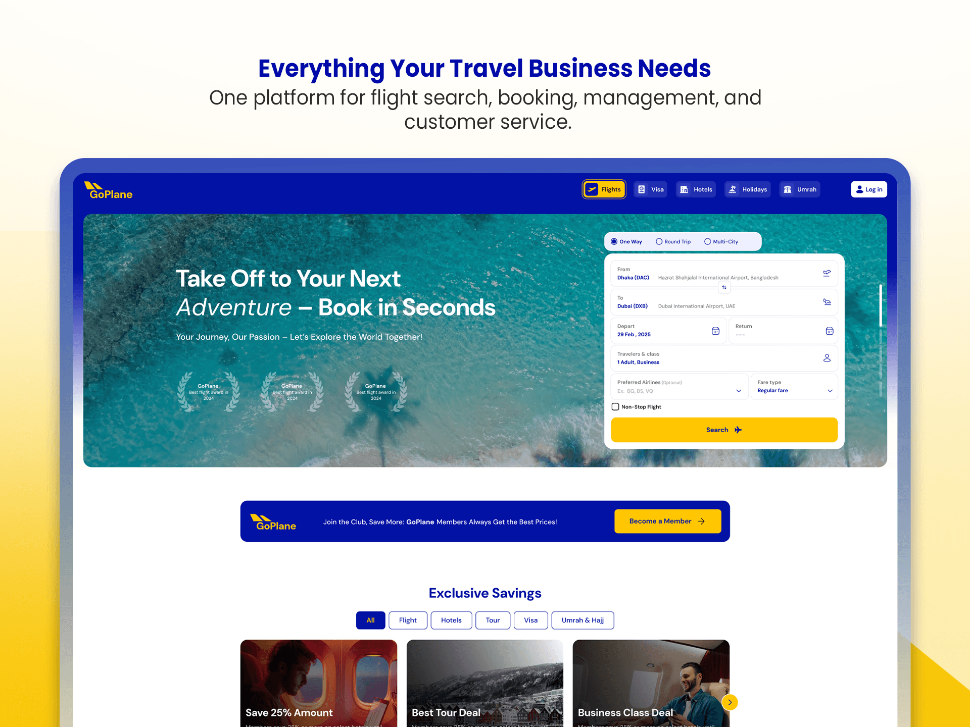 Go Plane - Next-Generation Flight Booking Platform