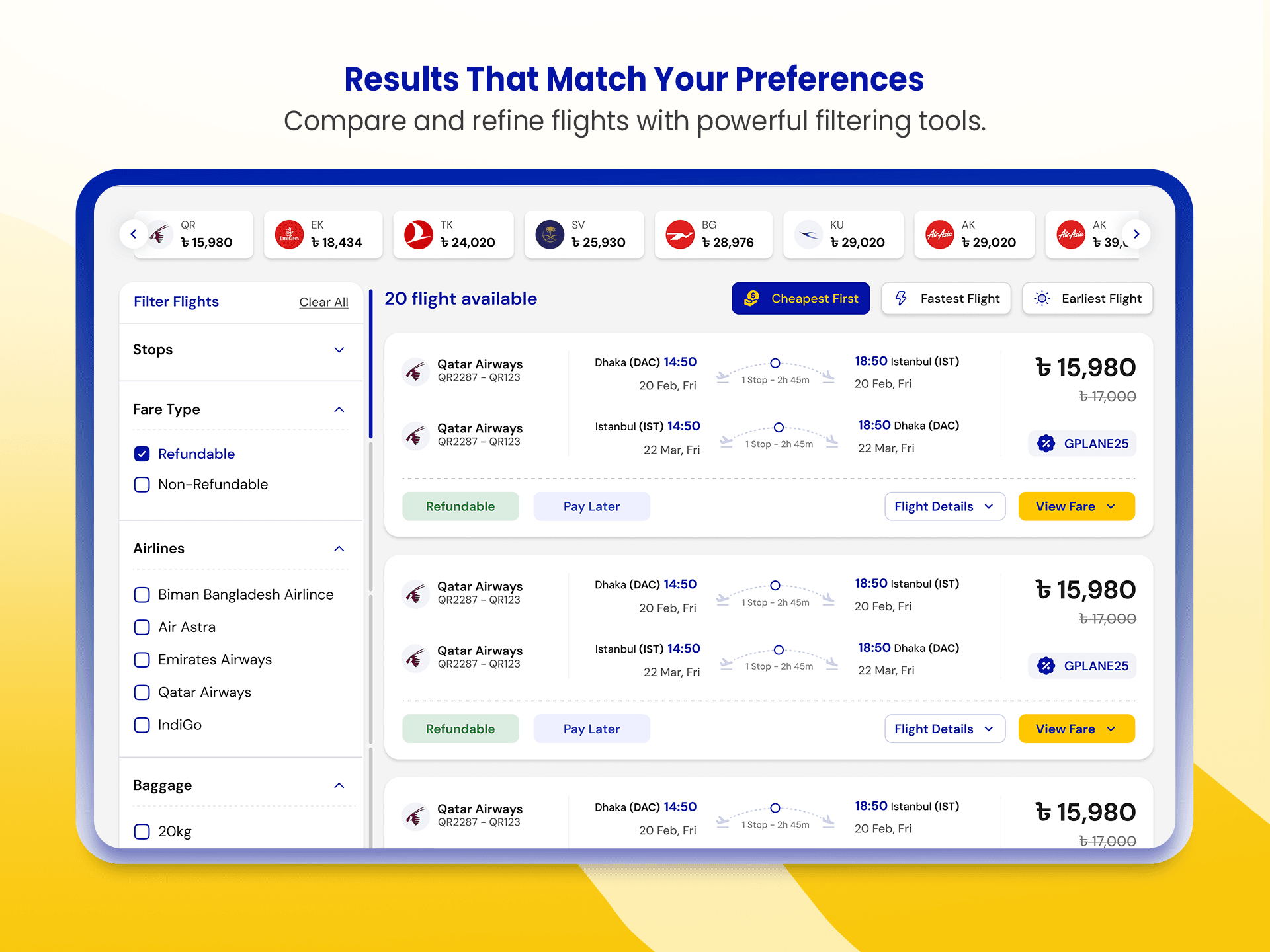 Go Plane Flight Search