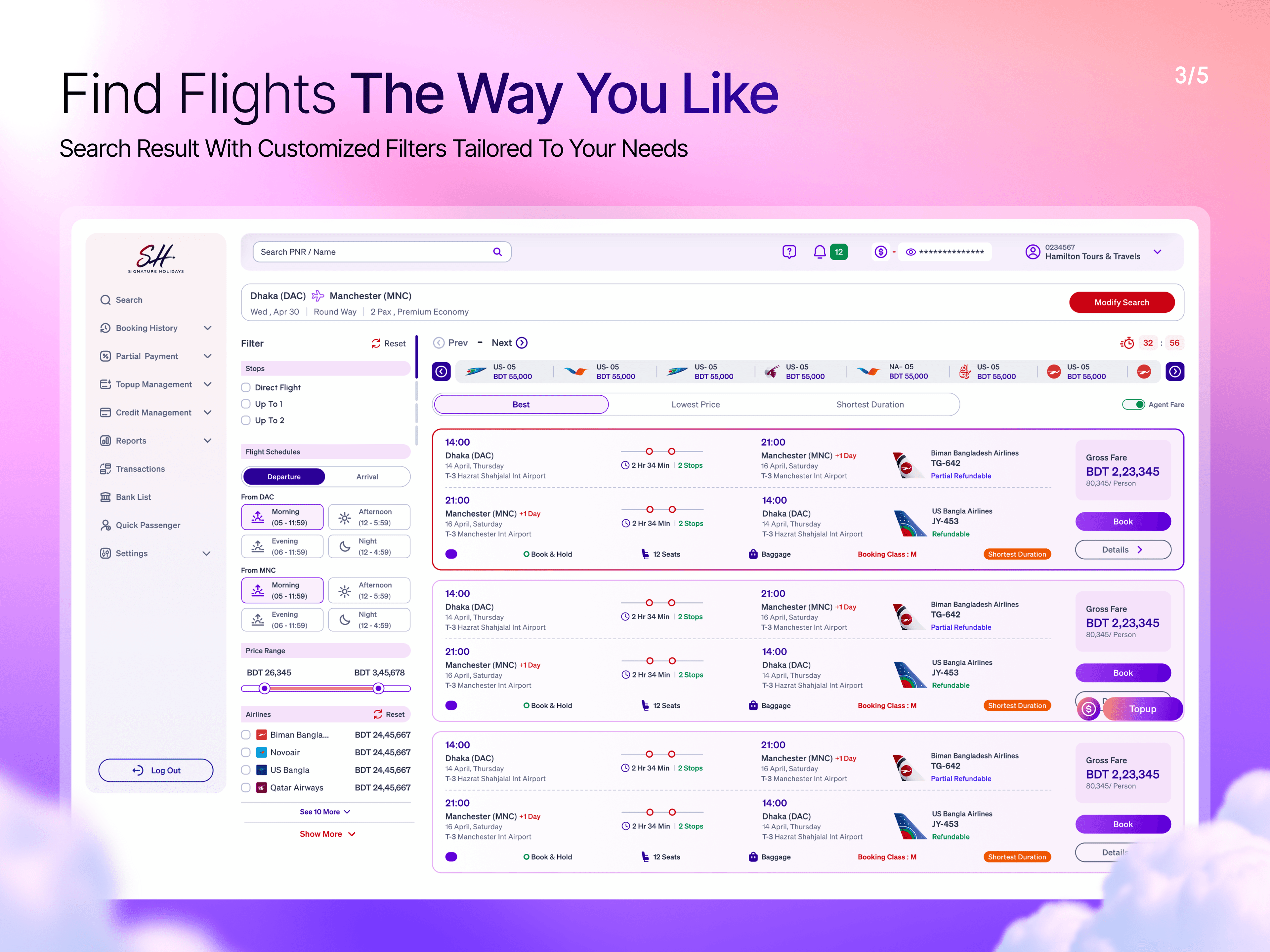 Signature Holidays Platform